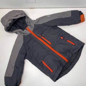 The Children's Place Boys 3-in-1 All Weather Winter Jacket - Grey/Orange